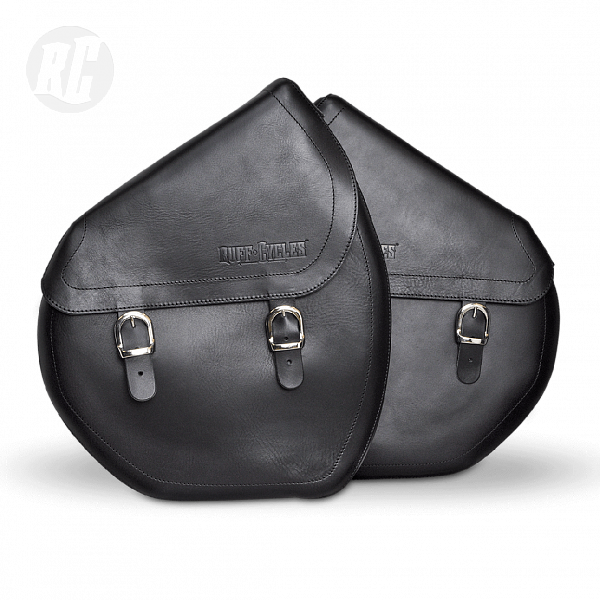 Сумка для велосипеда  The Ruffian Leather Saddle Bag Right Black